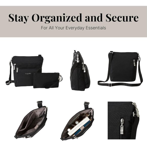 Lightweight Water-Resistant Pocket Crossbody Bag for Women – RFID Protection - Picture 5 of 8